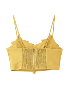 Mustard Floral Applique Set