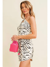 Load image into Gallery viewer, Zebra Print Satin Dress
