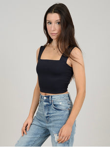 Black Clare Crop Top