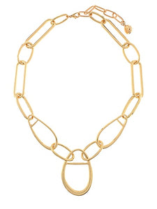 Gold Multi Shape Chain Necklace