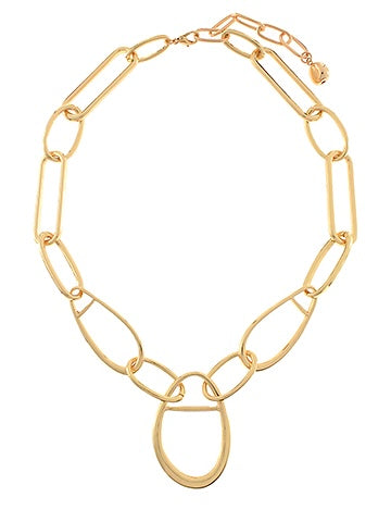 Gold Multi Shape Chain Necklace