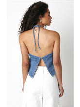 Load image into Gallery viewer, Denim Amory Open Back Top
