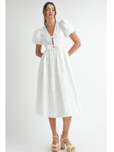 Load image into Gallery viewer, (PREORDER) White Bow Midi Dress
