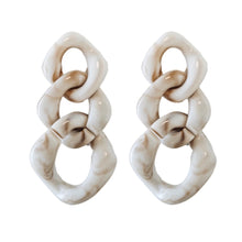 Load image into Gallery viewer, Cream Lucite Chain Earrings
