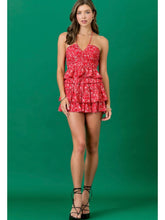 Load image into Gallery viewer, Red Floral Halter Top
