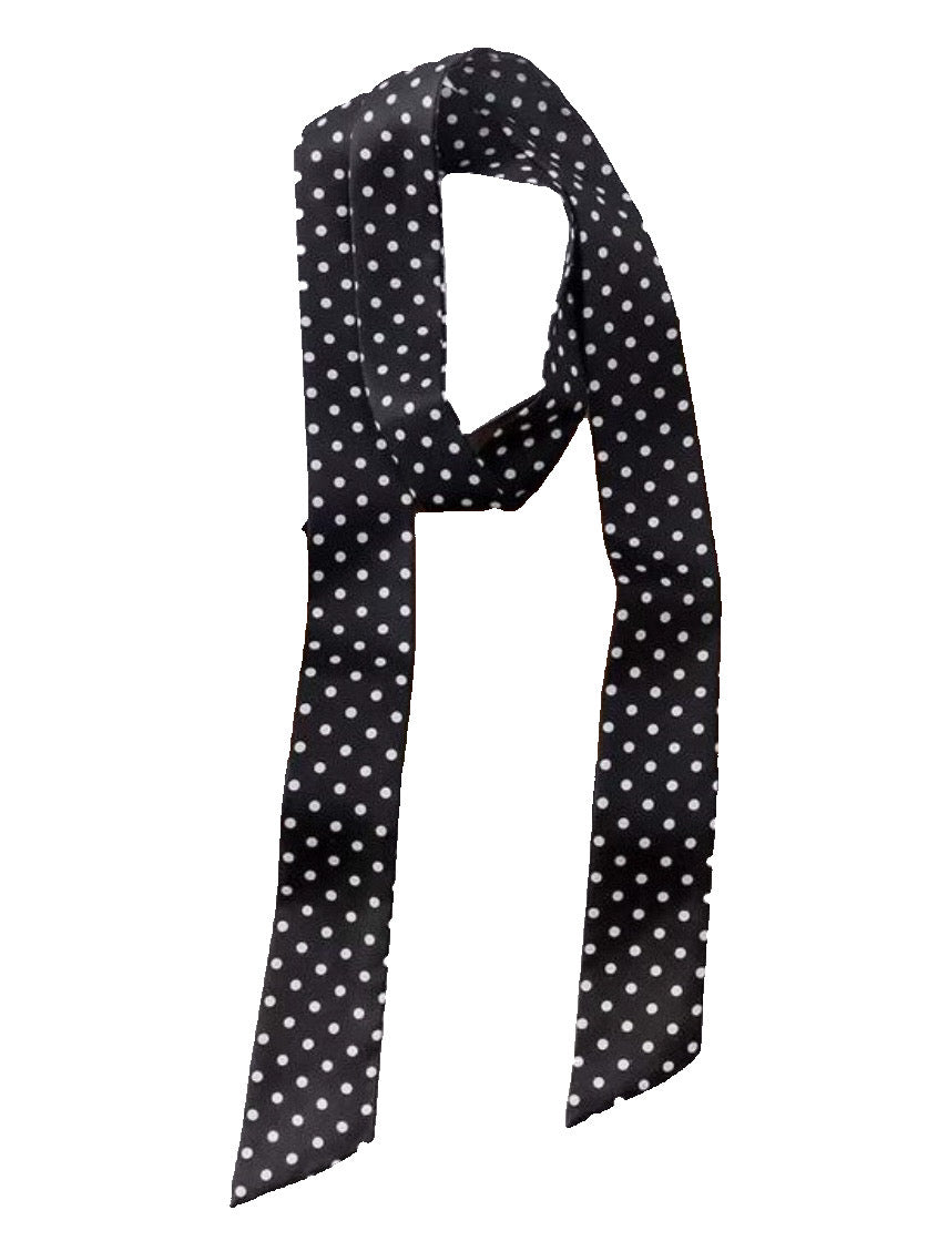 Black & White Polka Dot Twilly