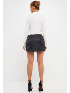 Black Pocket Flap Skort