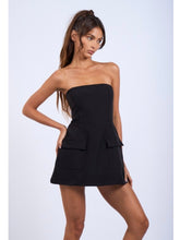 Load image into Gallery viewer, Black Strapless Mini Dress

