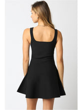 Load image into Gallery viewer, Black Fit &amp; Flare Dress
