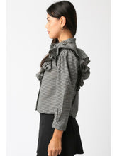 Load image into Gallery viewer, Black &amp; Taupe Gingham Top
