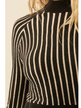Load image into Gallery viewer, Black Stripe Maxi Sweater Dress
