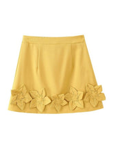 Load image into Gallery viewer, Mustard Floral Applique Set
