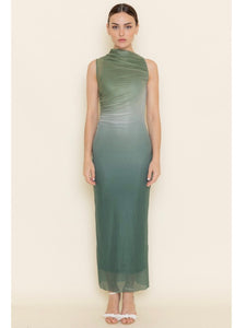 (PREORDER) Green Ombré Chic Mesh Maxi Dress