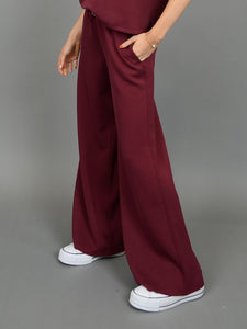 Oxblood Scuba Soft Knit Pants