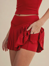 Load image into Gallery viewer, Cherry Pleated Tennis Skort
