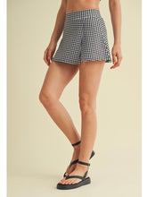 Load image into Gallery viewer, Black Gingham Side Slit Skort
