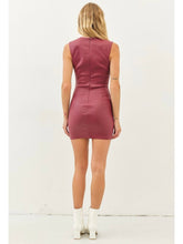 Load image into Gallery viewer, Crimson Matte Foil Dress
