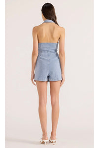MinkPink Vintage Blue Denim Romper