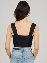 Load image into Gallery viewer, Black Clare Crop Top
