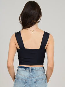 Black Clare Crop Top