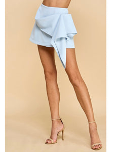 (PREORDER) Baby Blue Drape Skort