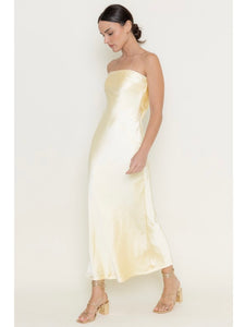 Lemon Maxi Slip Dress