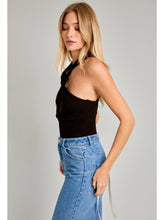 Load image into Gallery viewer, Black Knot Halter Neck Bodysuit
