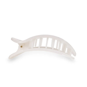 Teleties Coconut White Round Flat Hair Clip (Small)