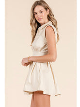 Load image into Gallery viewer, Beige Pleated Zip Dress
