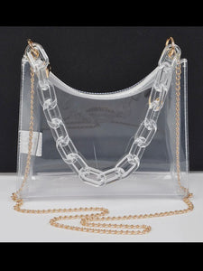 Clear Transparent Chain Shoulder Bag