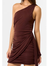 Load image into Gallery viewer, Brown One Shoulder Dress
