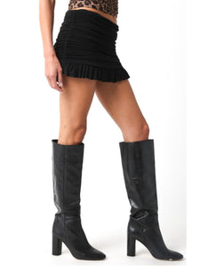 Black Gabrielle Mini Skort