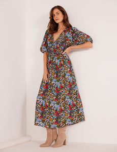 MinkPink Josie Floral Midi Dress