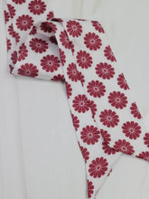 Load image into Gallery viewer, Crimson Floral Gold Cross Scarf Necklace
