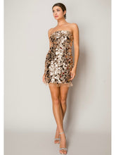 Load image into Gallery viewer, Gold Sequin Glamorous Dress
