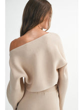 Load image into Gallery viewer, Taupe Crop Knit Top &amp; Midi Skirt Set
