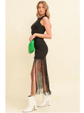 Load image into Gallery viewer, Black Fringe Dress
