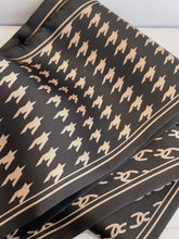 Load image into Gallery viewer, Black &amp; Beige Chain Print Scarf
