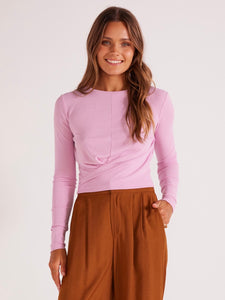 MinkPink Lilac Astrid Long Sleeve Top