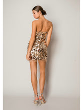 Load image into Gallery viewer, Gold Sequin Glamorous Dress
