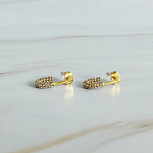 Load image into Gallery viewer, Gold Pin Shape Earrings
