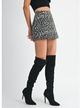 Load image into Gallery viewer, Leopard Jacquard Mini Skort
