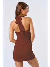 Load image into Gallery viewer, Brown Halter Dress
