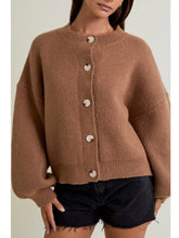 Load image into Gallery viewer, Brown Sweater Cardigan
