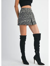 Load image into Gallery viewer, Leopard Jacquard Mini Skort

