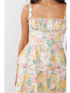 Blush Floral Print Mini Dress
