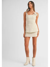 Load image into Gallery viewer, Ivory Tweed Tunic Top &amp; Mini Skirt Set
