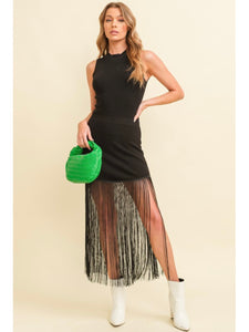 Black Fringe Dress