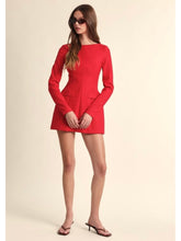 Load image into Gallery viewer, Red Boat Neck Mini Dress
