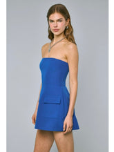 Load image into Gallery viewer, Royal Blue Strapless Mini Dress

